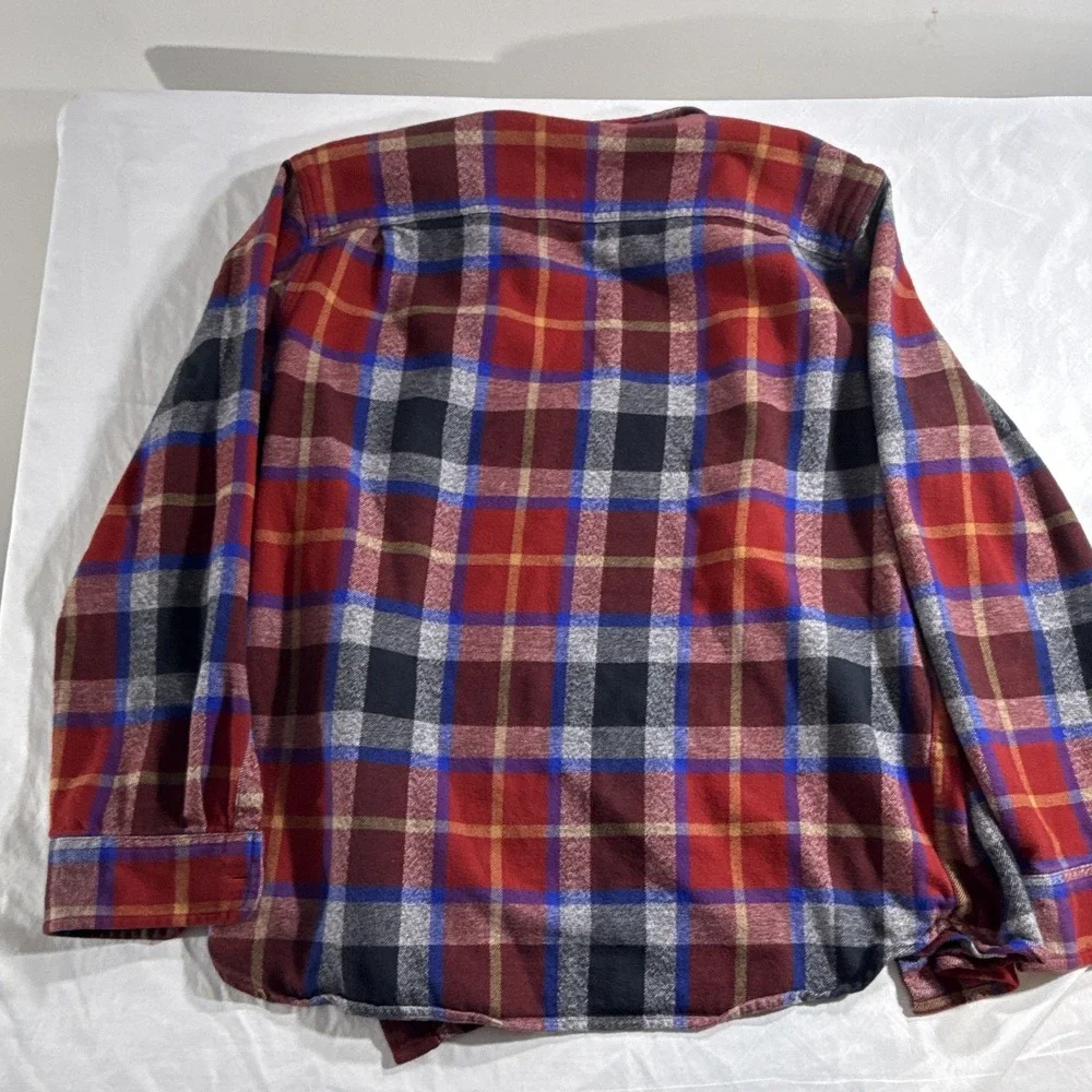 The North Face Arroyo Mens M Flannel Cotton Plaid Long Sleeve Button-Up NF0A5G2Q